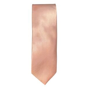 Alexander Logan Neckwear Tiemart Mens Blush Pink Satin Solid Formal Necktie
